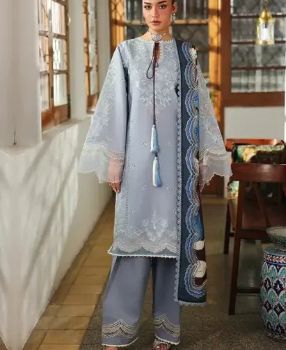 Embroidered Lawn 90/88 3 Piece Summer Suit 2026 Pakistan