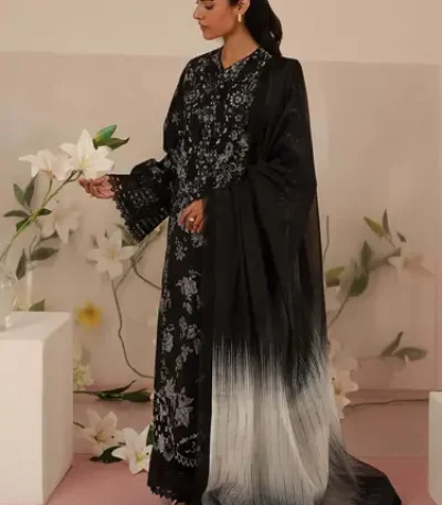 Afroze AL-LUPINE-25 Lawn Suit – Schiffli & Spengle Work, Printed Chiffon Dupatta